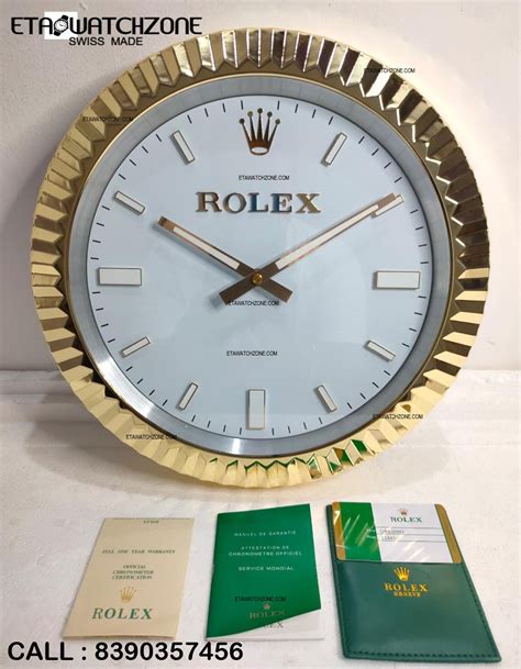 rolex clock for sale|genuine rolex wall clock.